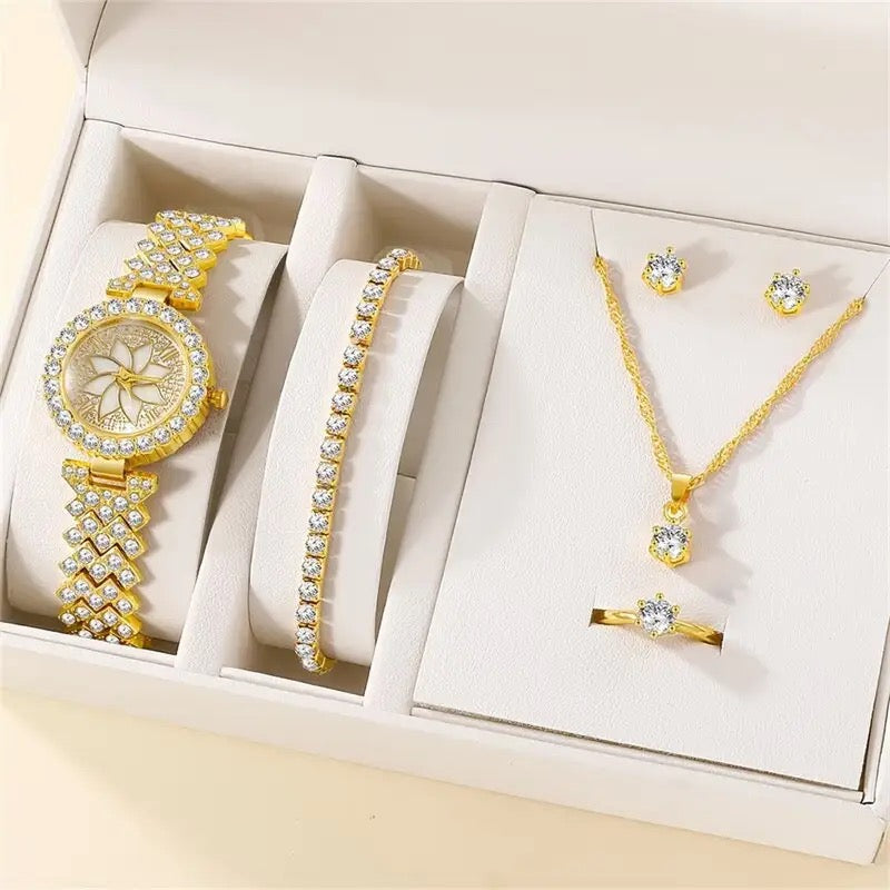 Luxury Watch + Necklace Set