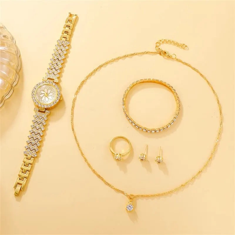 Luxury Watch + Necklace Set