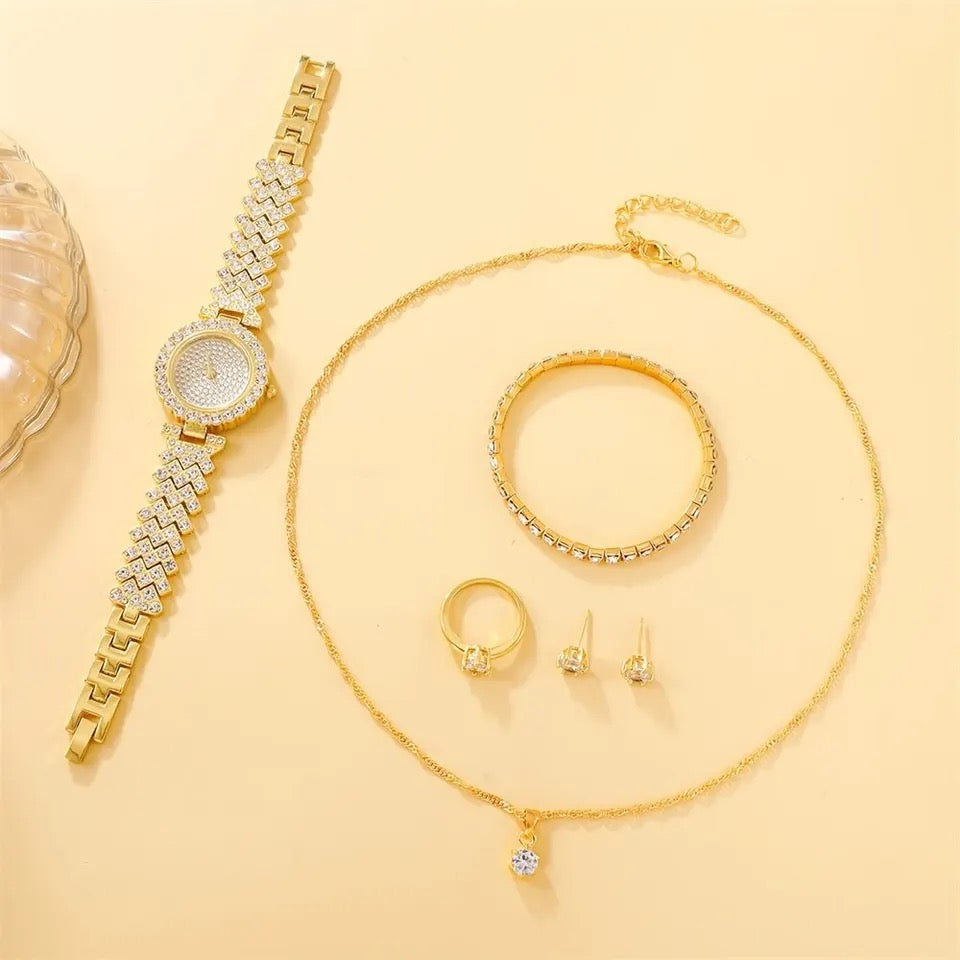 Luxury Watch + Necklace Set