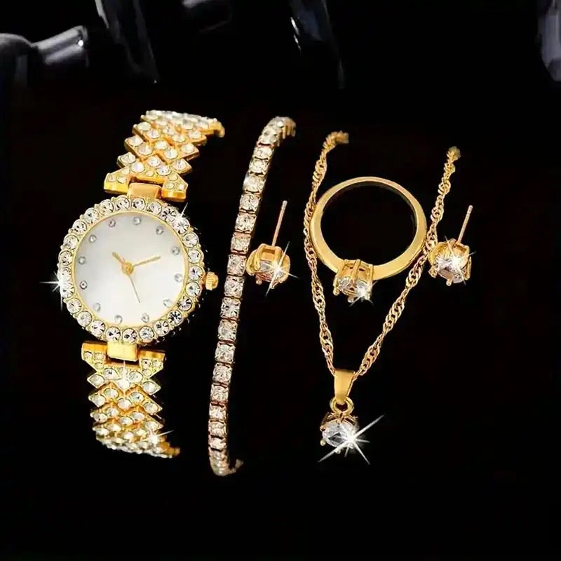 Luxury Watch + Necklace Set