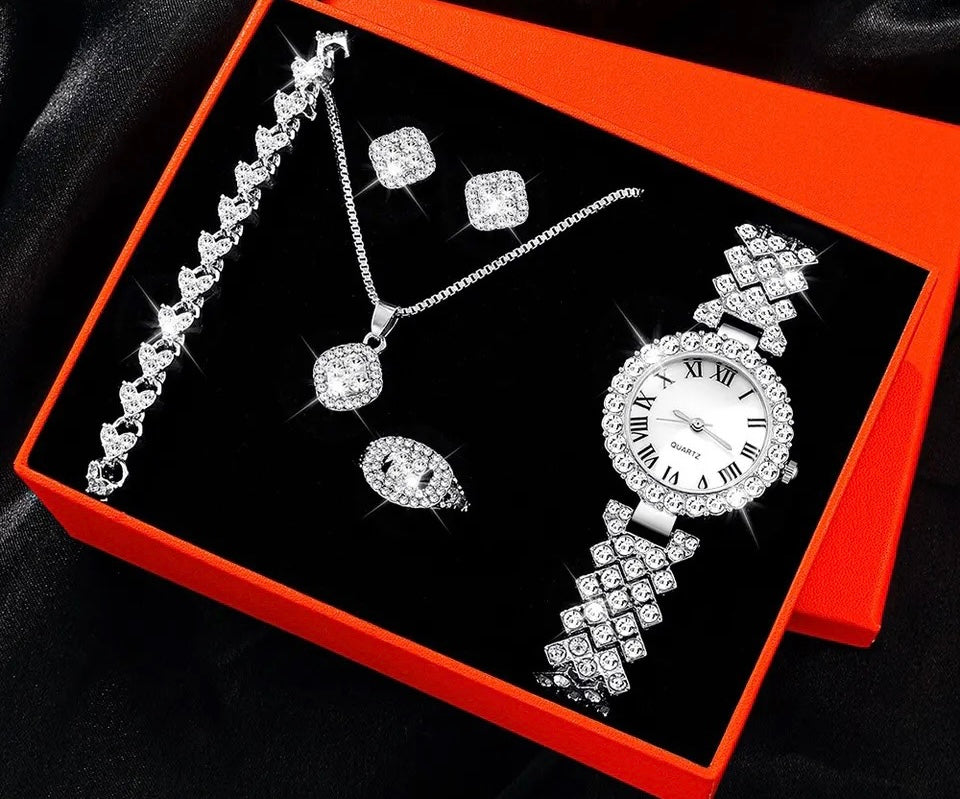 Luxury Watch + Necklace Set