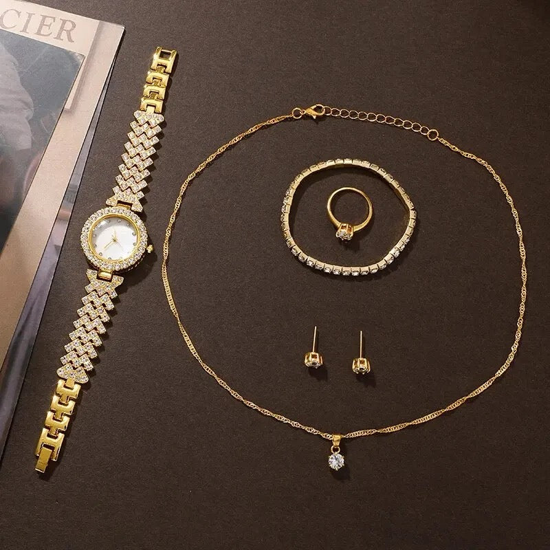 Luxury Watch + Necklace Set