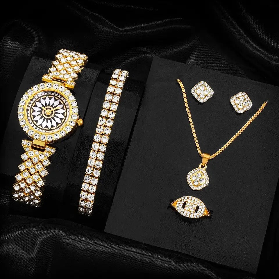 Luxury Watch + Necklace Set