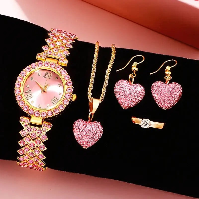 Luxury Watch + Necklace Set