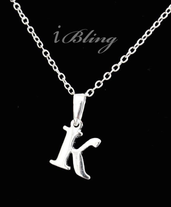 925 Silver “K” Necklace