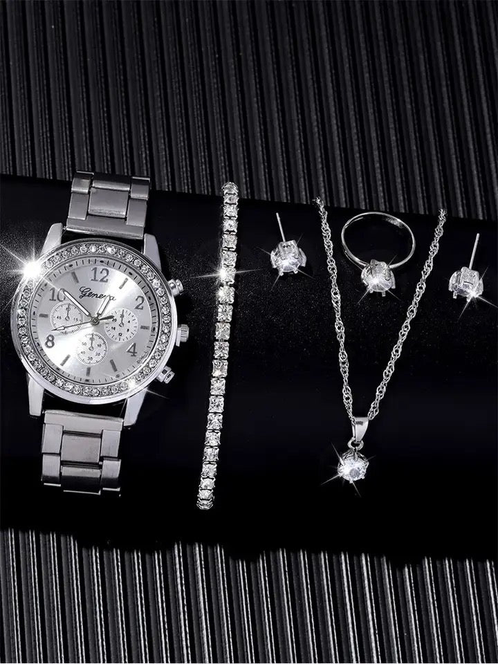 Luxury Watch + Necklace Set