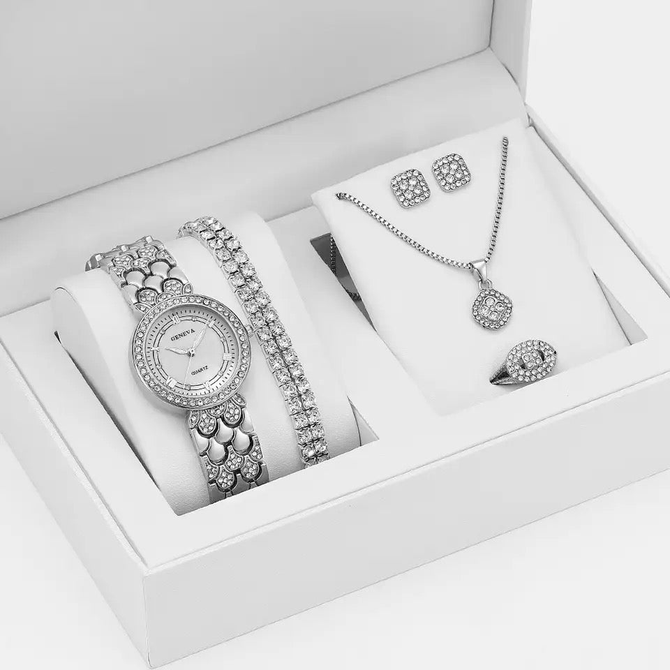 Luxury Watch + Necklace Set