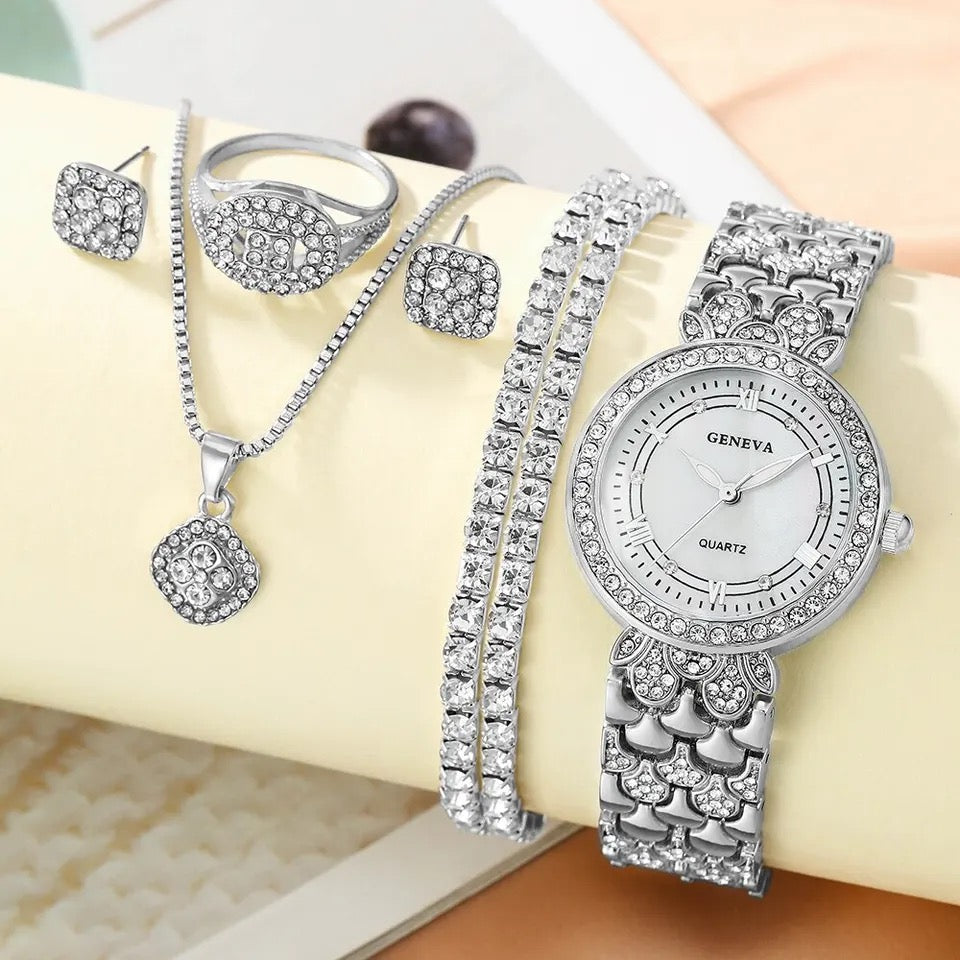 Luxury Watch + Necklace Set