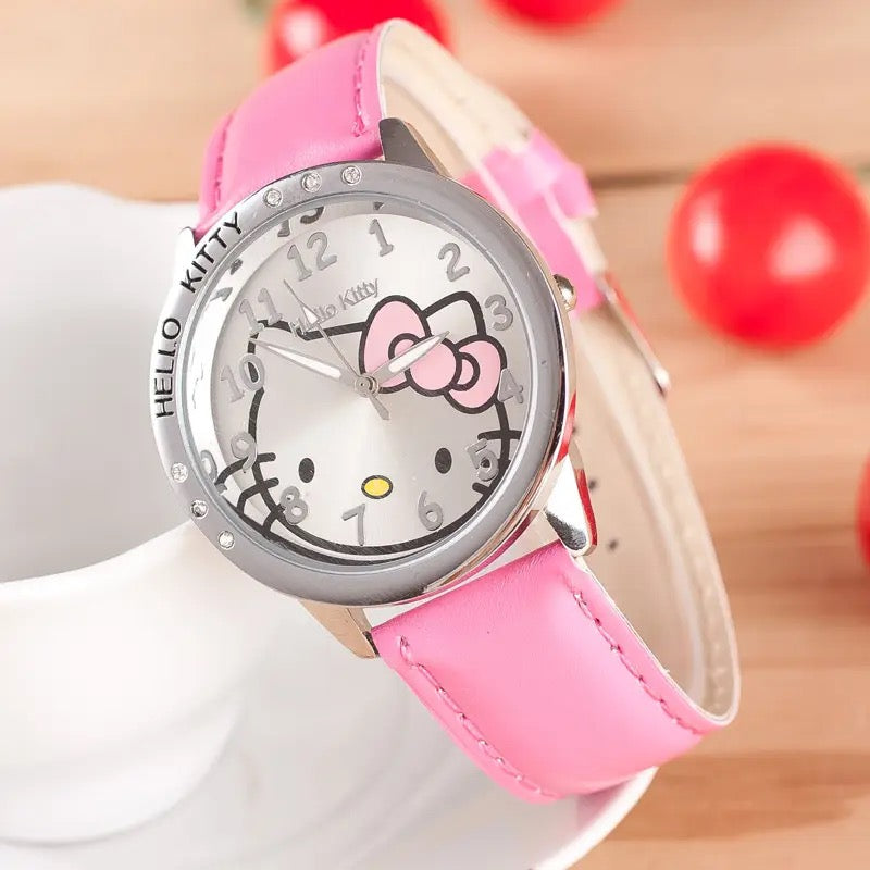 Hello-Kitty Leather Watch