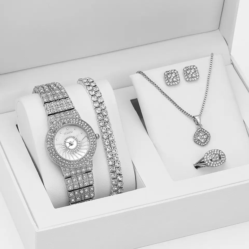 Luxury Watch + Necklace Set