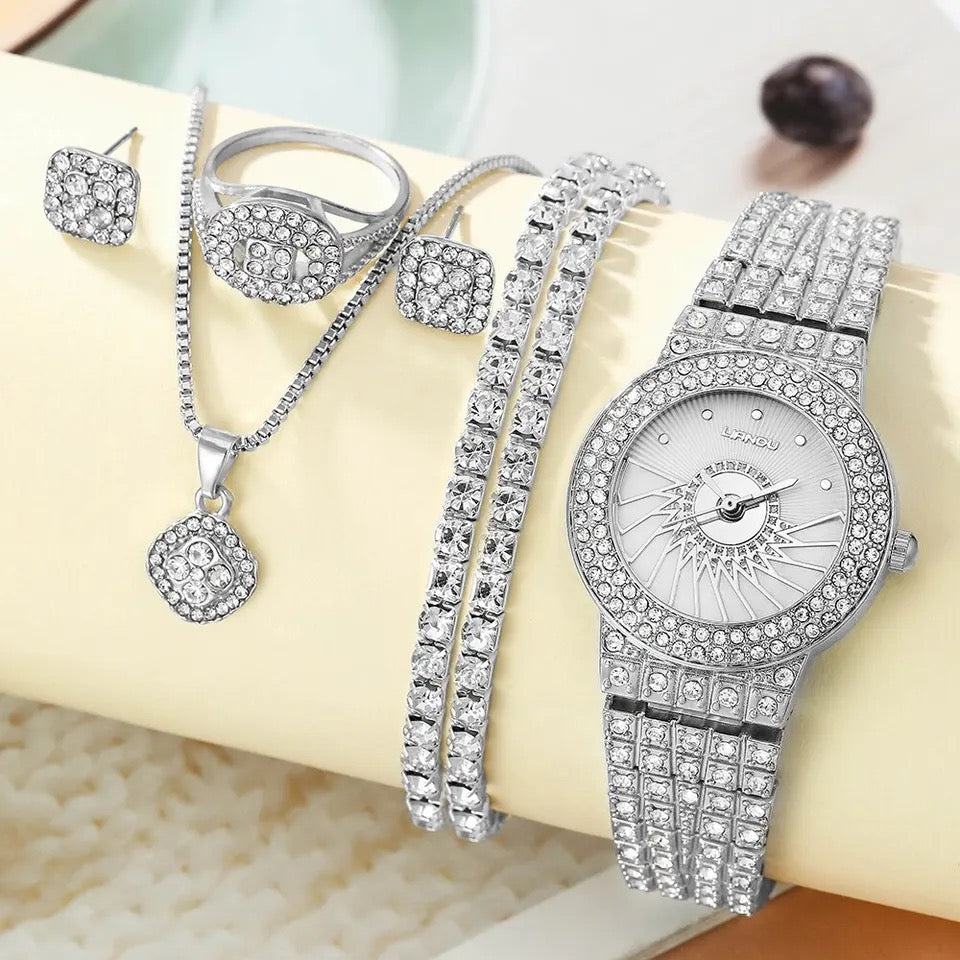 Luxury Watch + Necklace Set