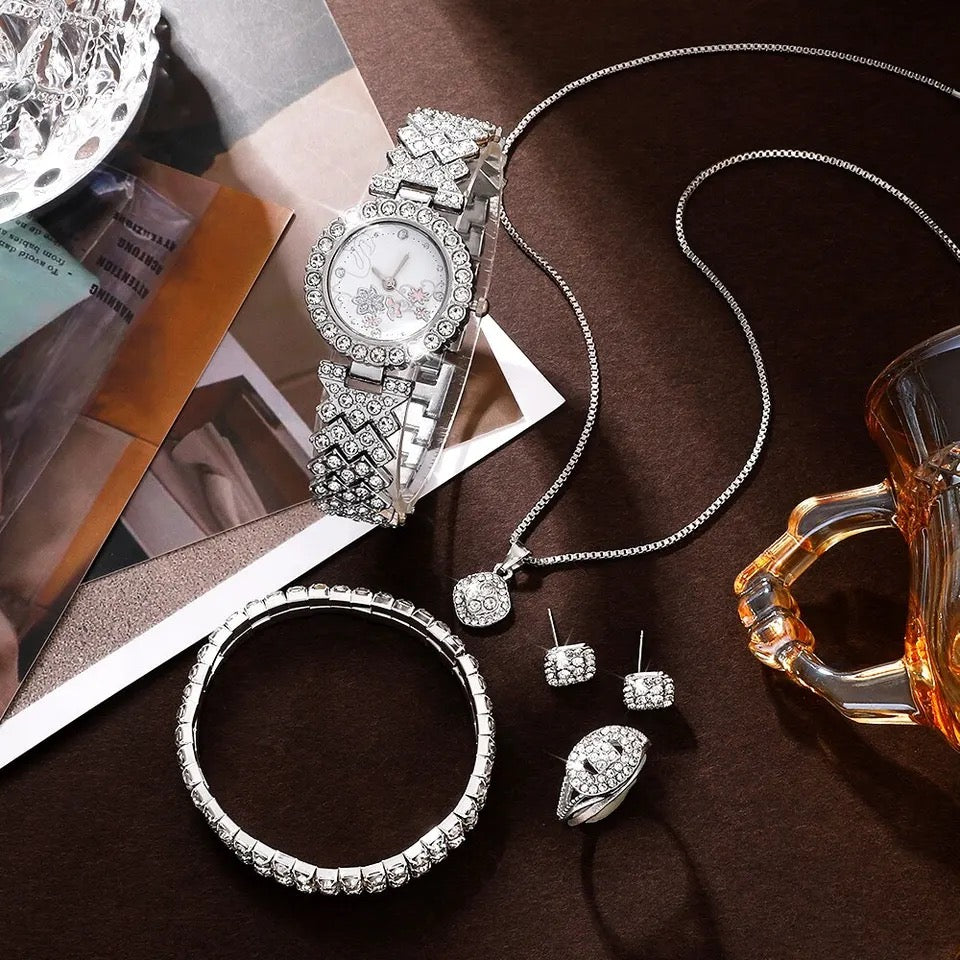 Luxury Watch + Necklace Set