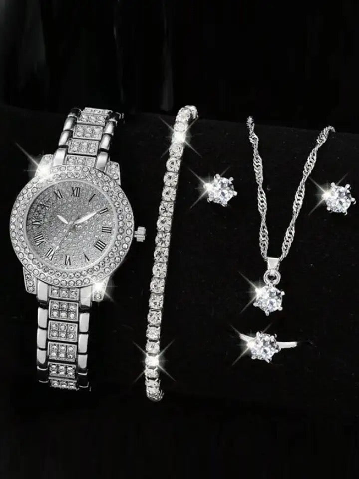 Luxury Watch + Necklace Set