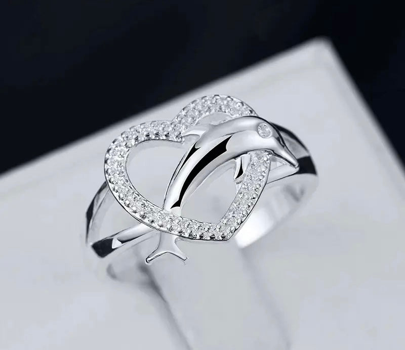 925 Silver Dolphin Ring