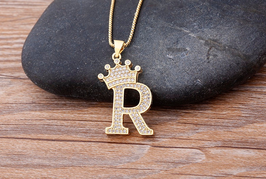 18K Gold Plated na "R" na Kwintas