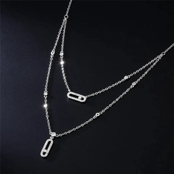 Silver Double-Layer Necklace