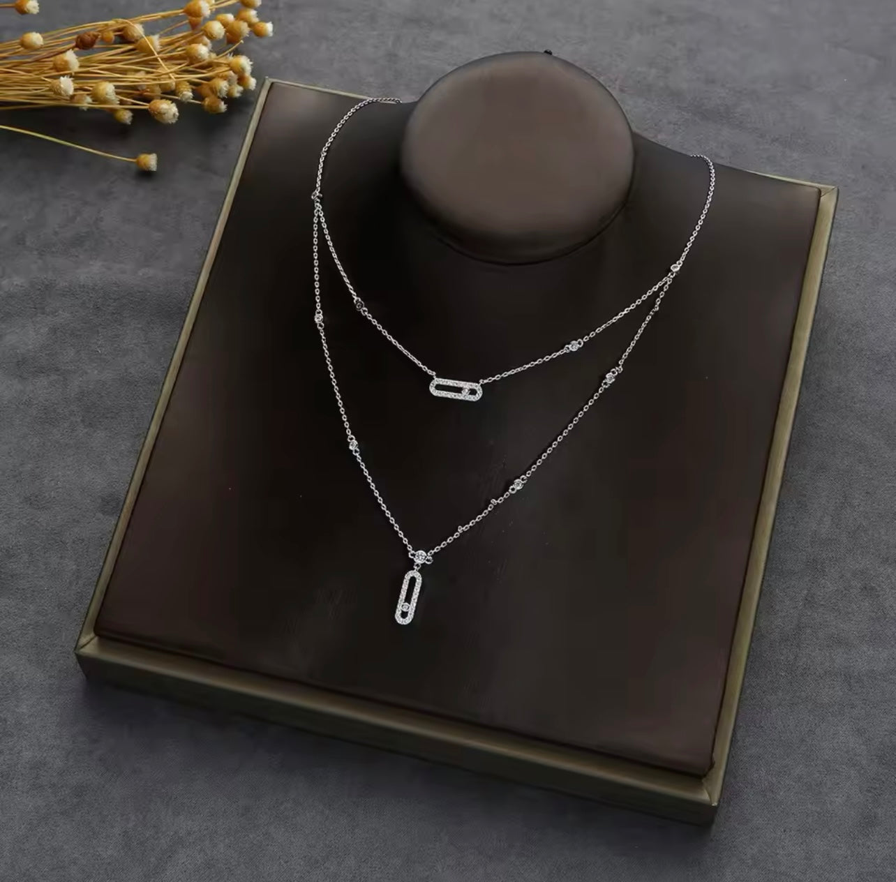 Silver Double-Layer Necklace