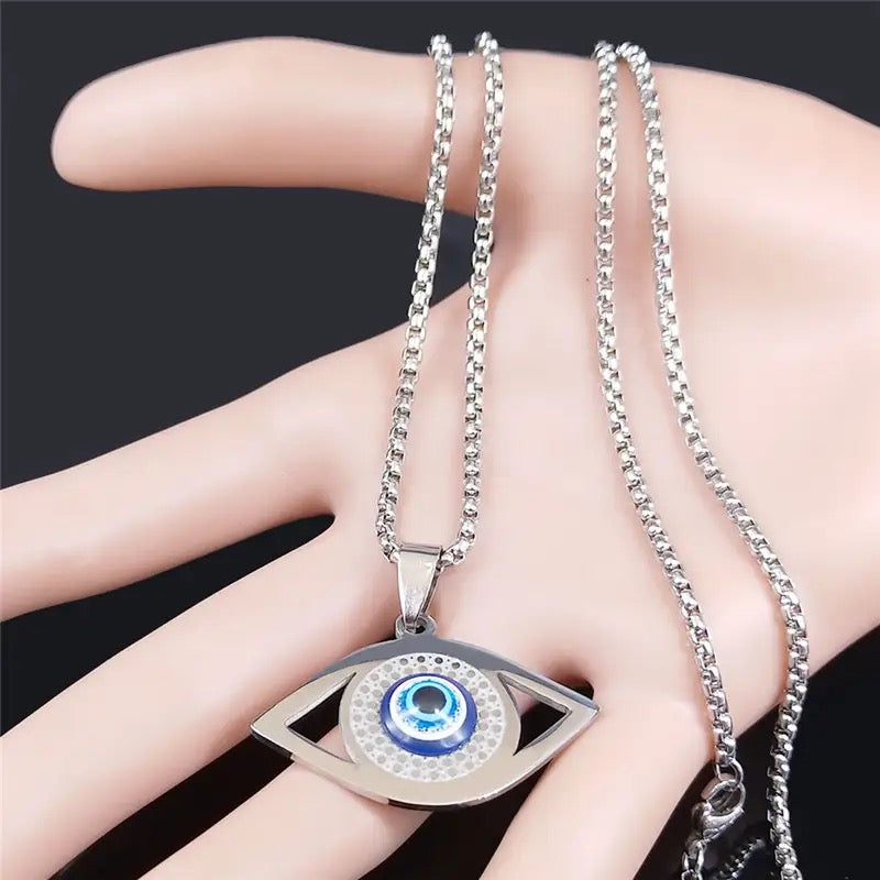 Silver Evil-Eye Necklace