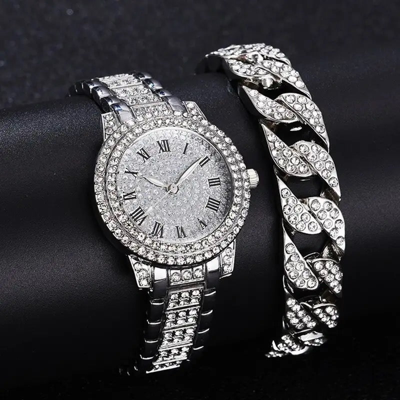 Luxury Watch + Bracelet Set