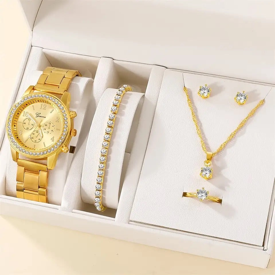 Luxury Watch + Necklace Set