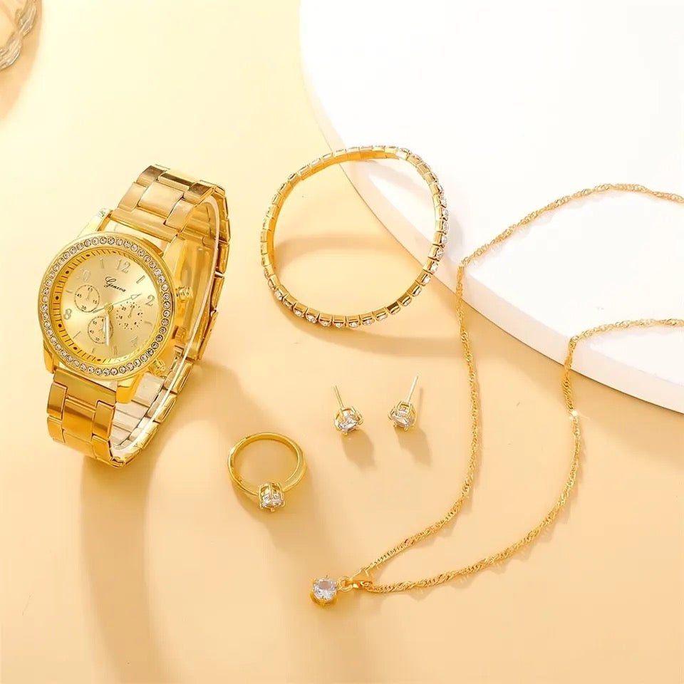 Luxury Watch + Necklace Set