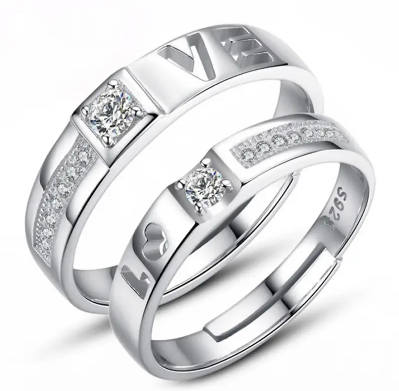 925 Silver Couple Rings