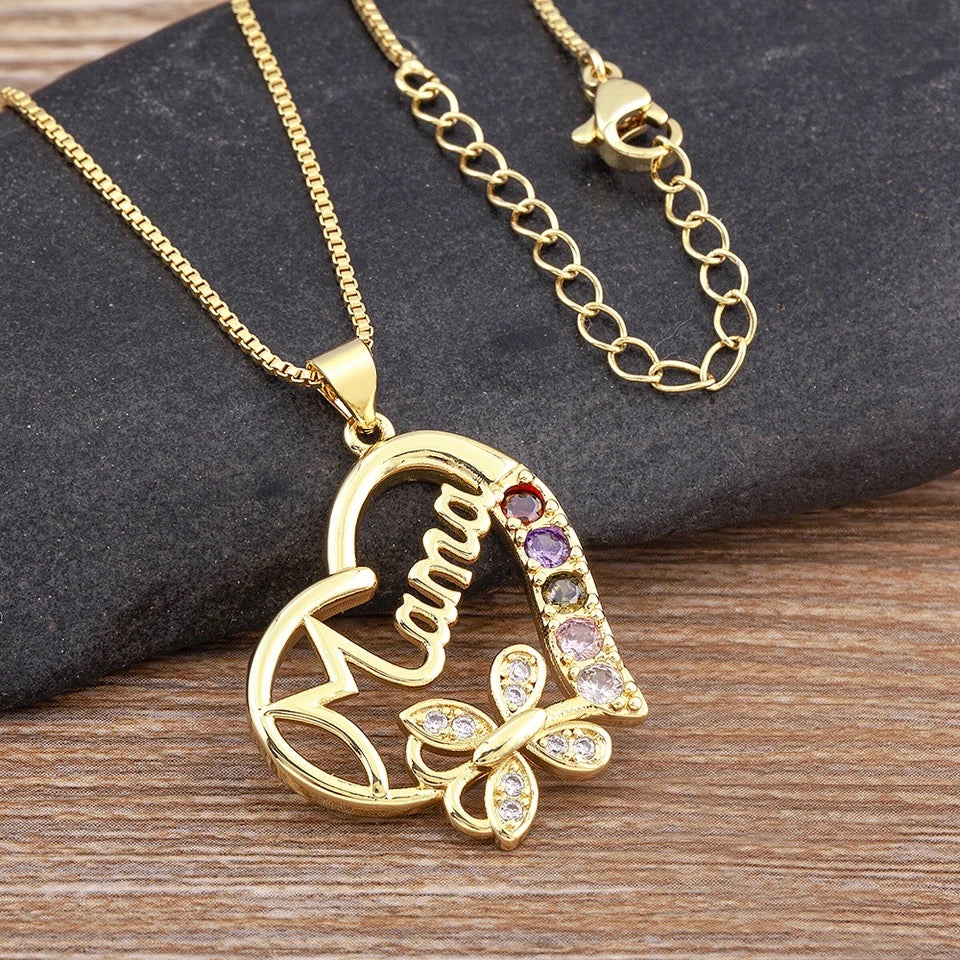 18K Gold Plated "Mama" Necklace