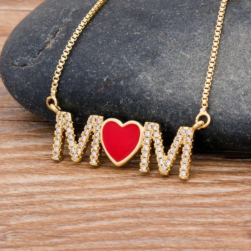 18K Gold Plated “Mom” Necklace