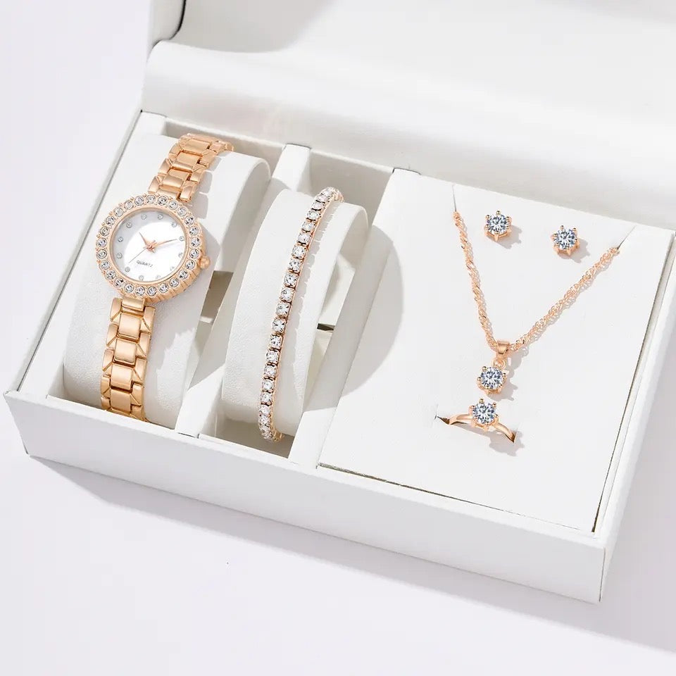 Luxury Watch + Necklace Set