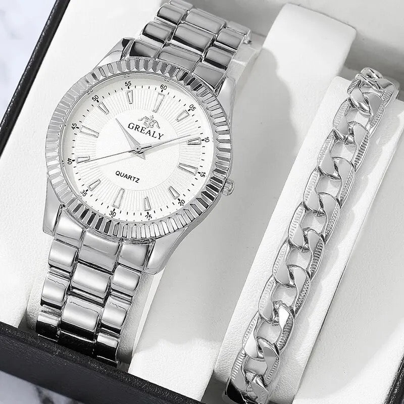 Luxury Watch + Bracelet Set