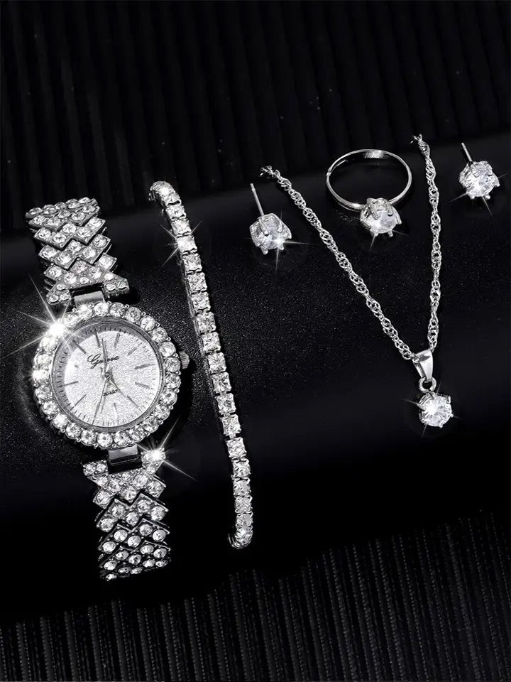 Luxury Watch + Necklace Set