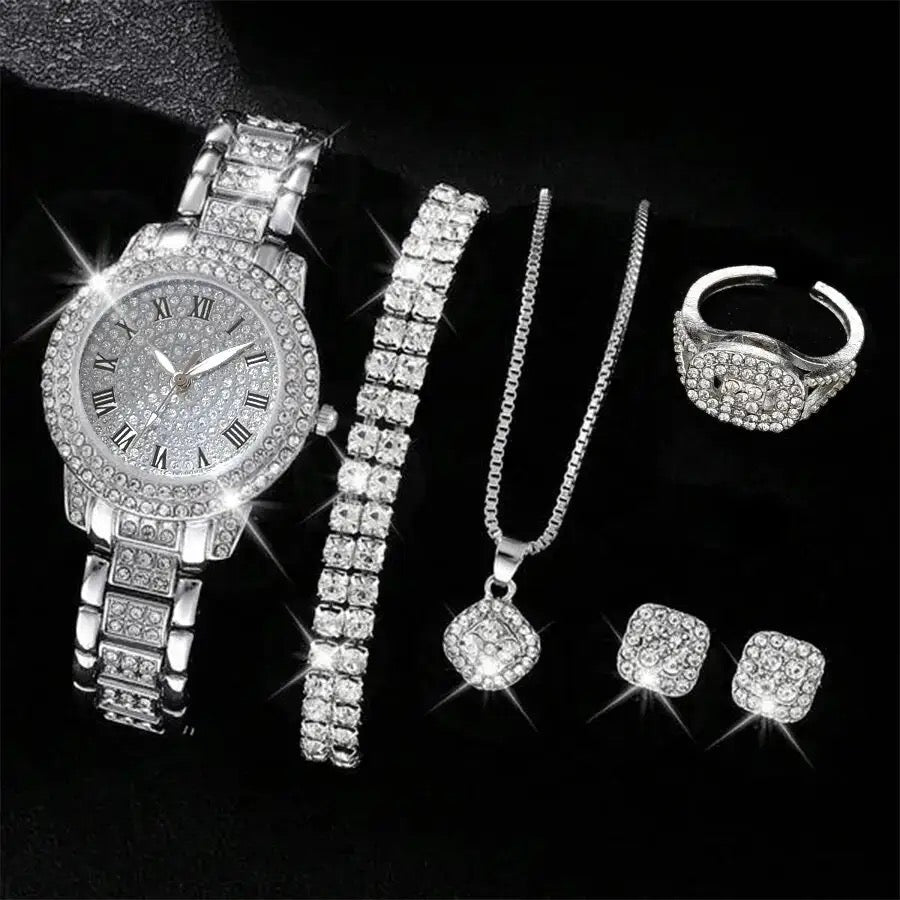 Luxury Watch + Necklace Set