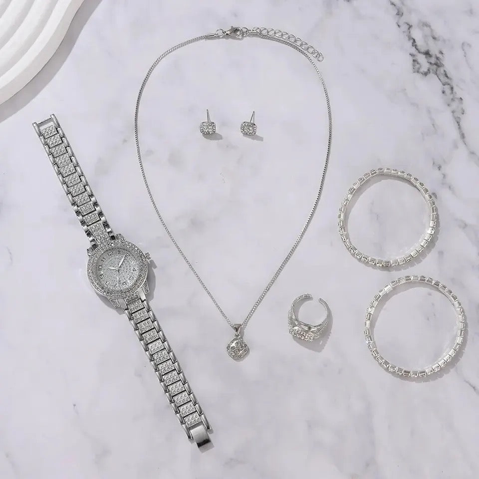 Luxury Watch + Necklace Set