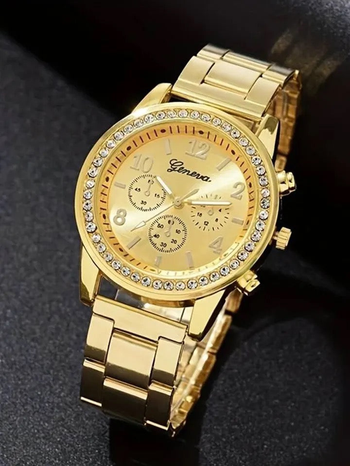 Luxury Watch + Necklace Set