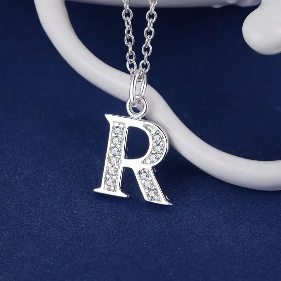 925 Silver “R” Necklace