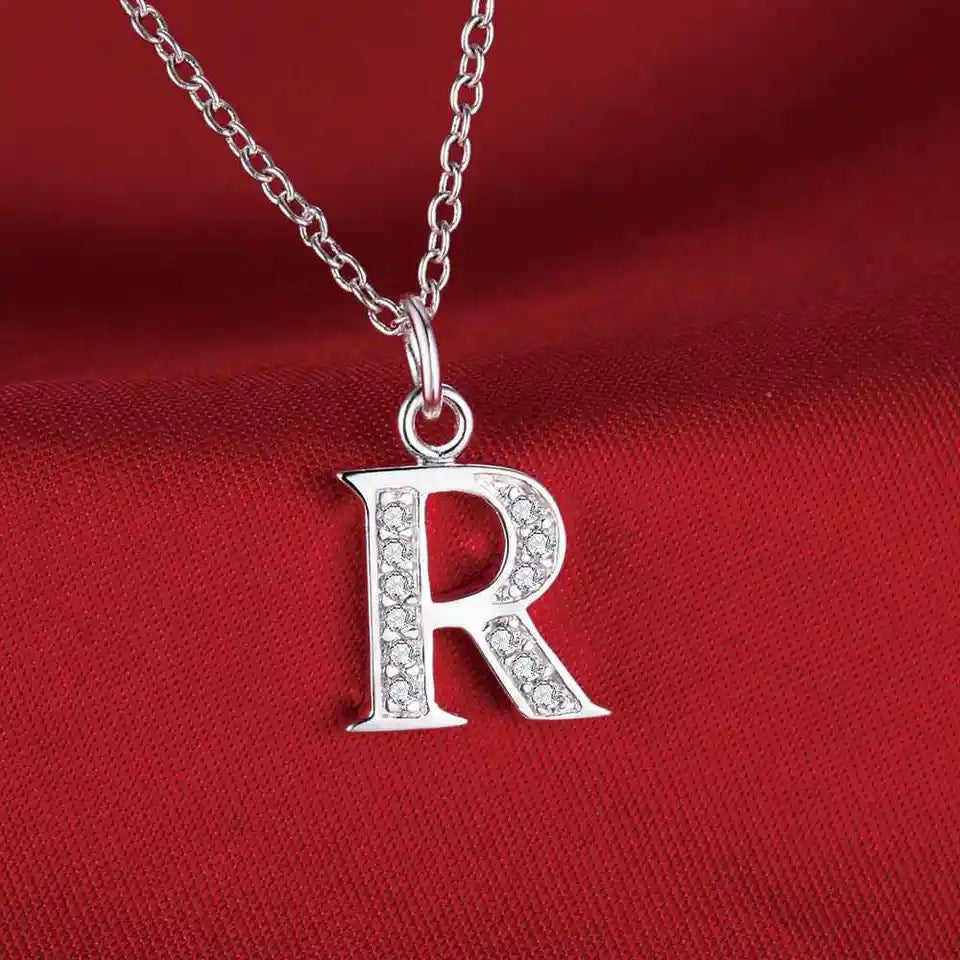 925 Silver “R” Necklace