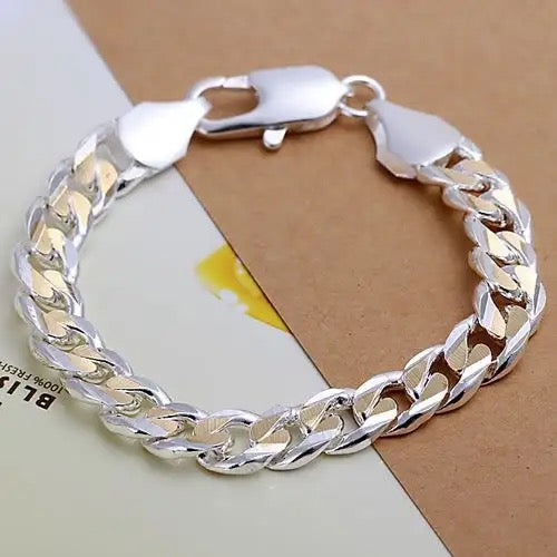 925 Silver Two-Tone na Bracelet