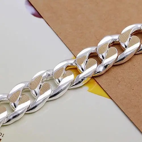 925 Silver Two-Tone na Bracelet