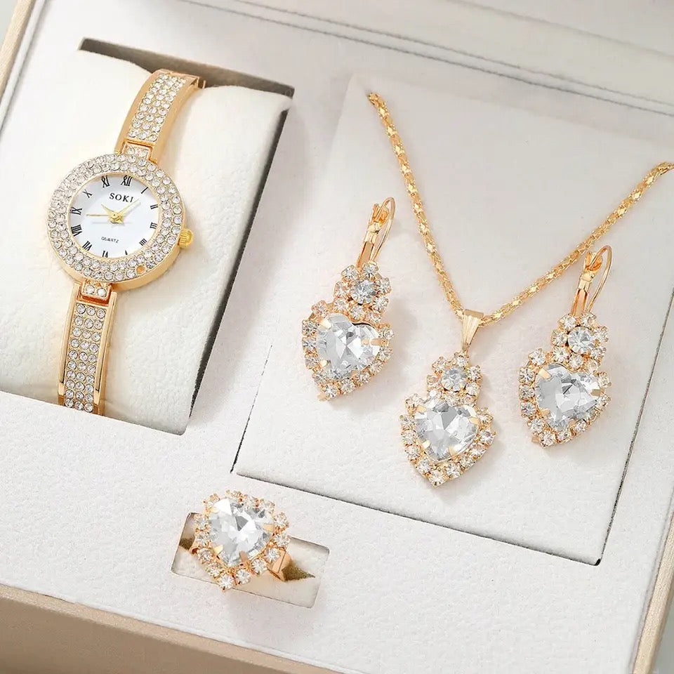 Luxury Watch + Necklace Set