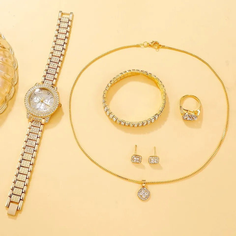 Luxury Watch + Necklace Set