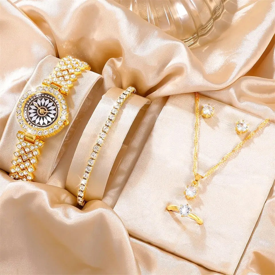 Luxury Watch + Necklace Set