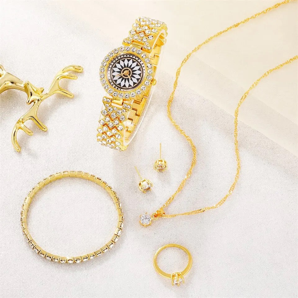 Luxury Watch + Necklace Set