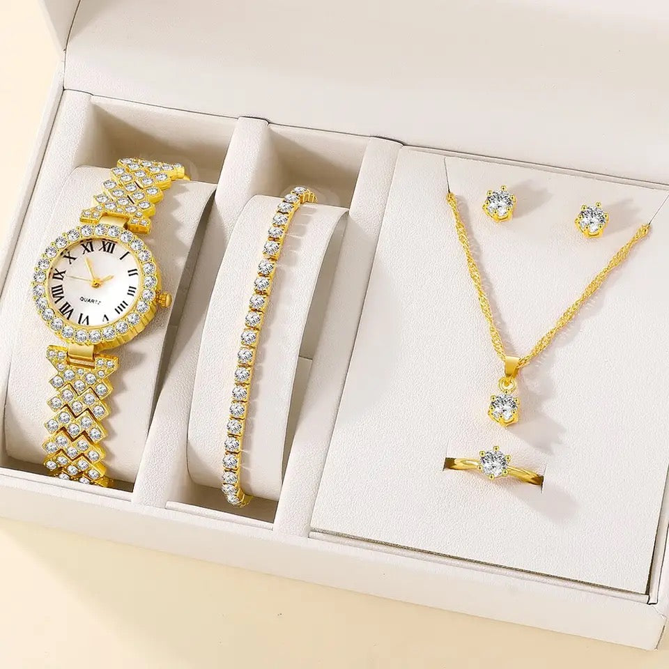 Luxury Watch + Necklace Set