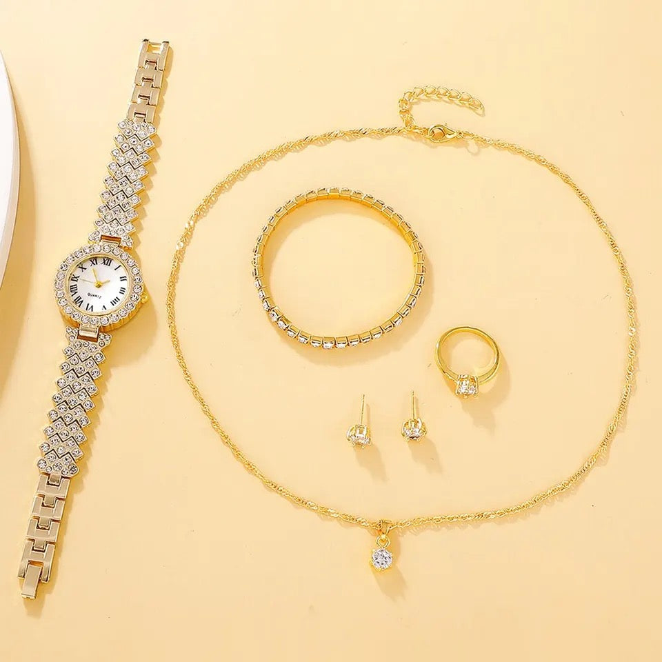 Luxury Watch + Necklace Set