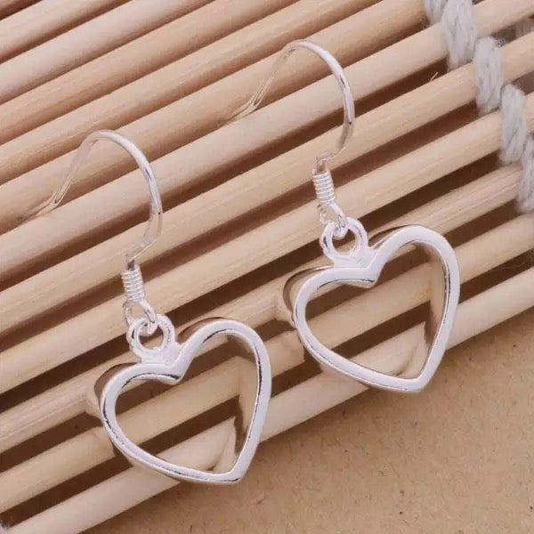 925 Silver Heart Earring