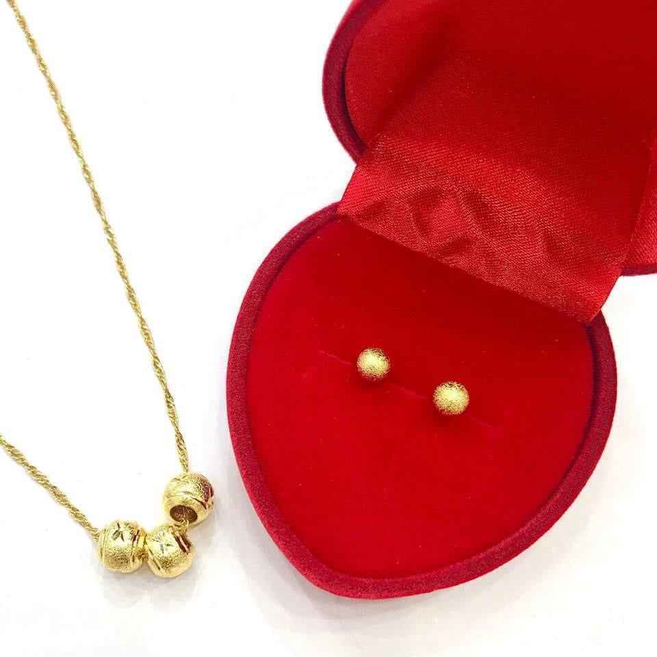 18K Gold Plated Necklace and Earring Set