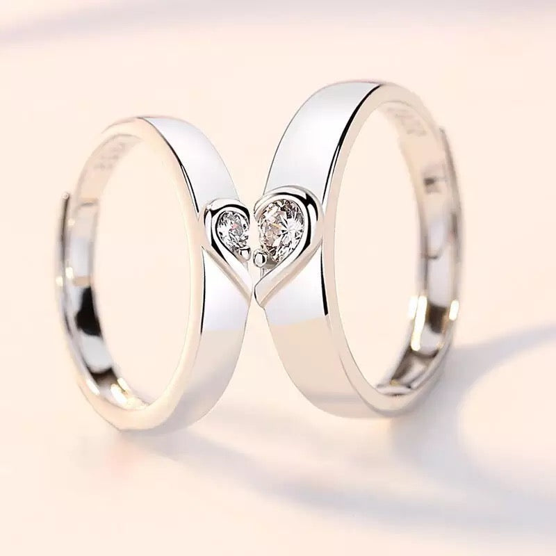 Silver Couple Rings