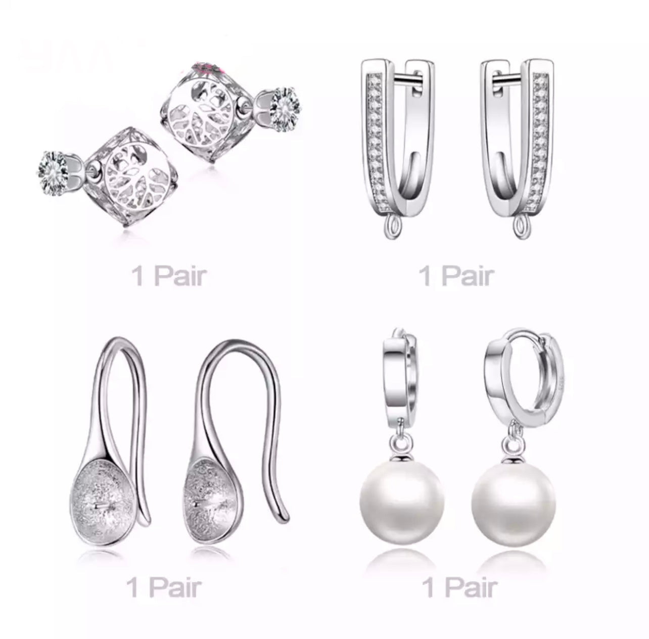 925 Silver Earrings Set