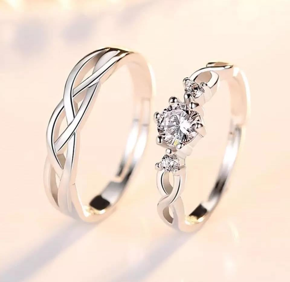 Silver Couple Rings