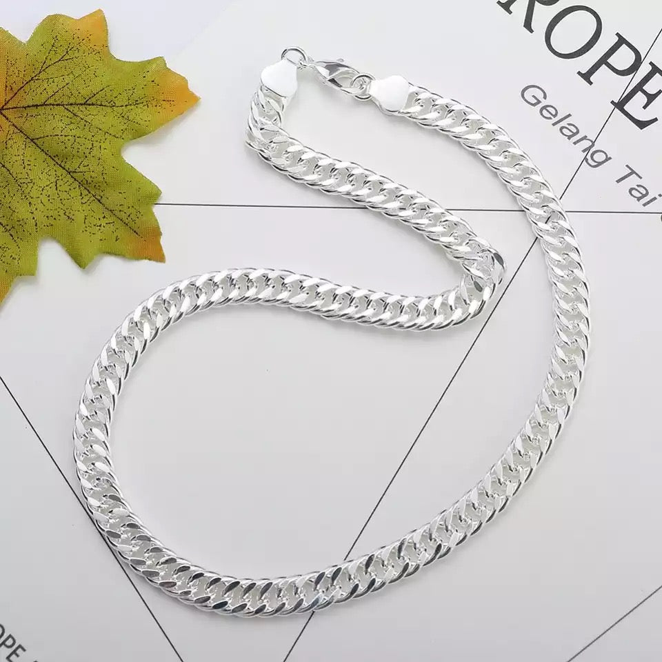 925 Silver Men Necklace at Bracelet Set